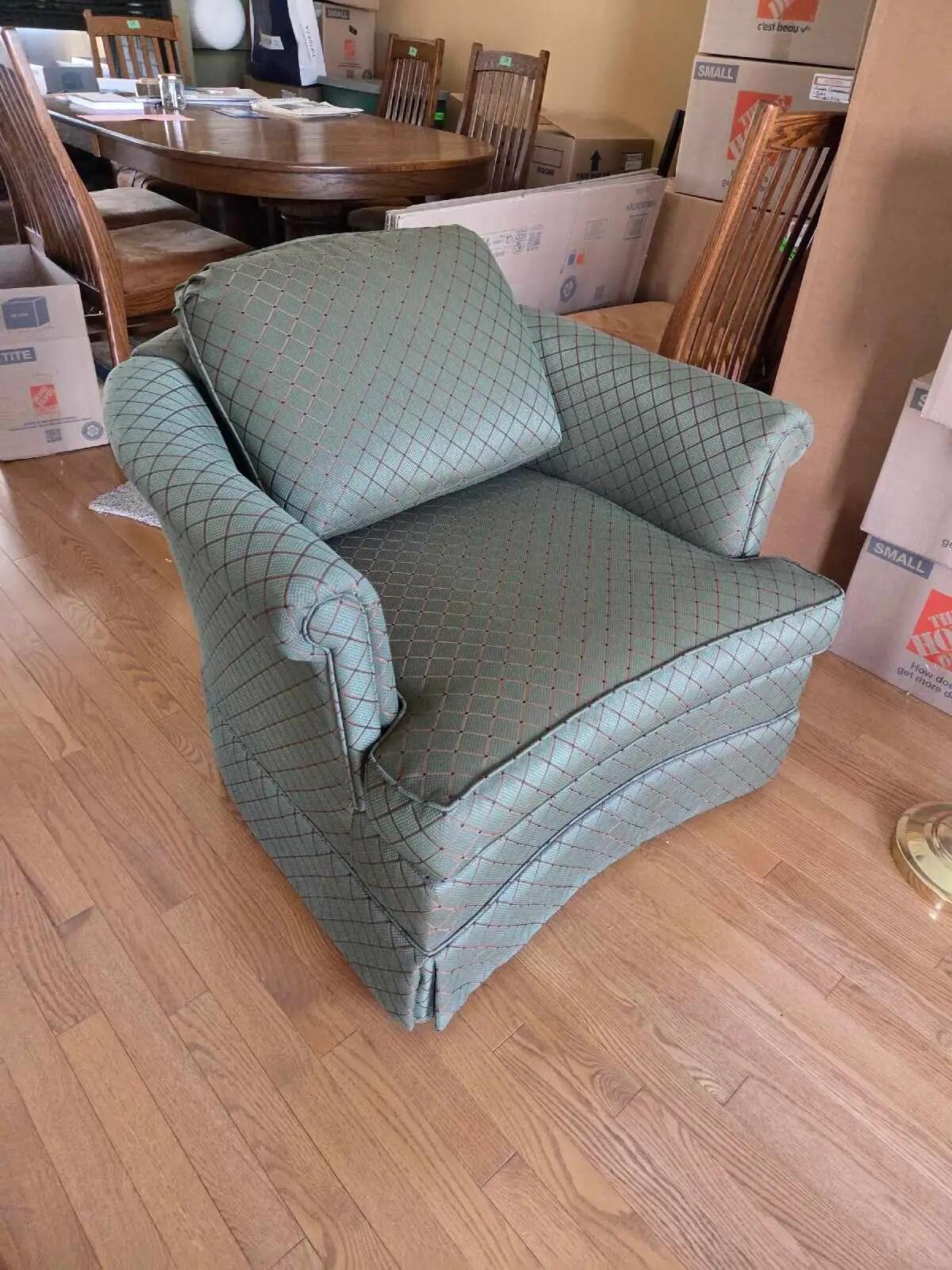 Newly Upholstered Sofa & Armchair Set