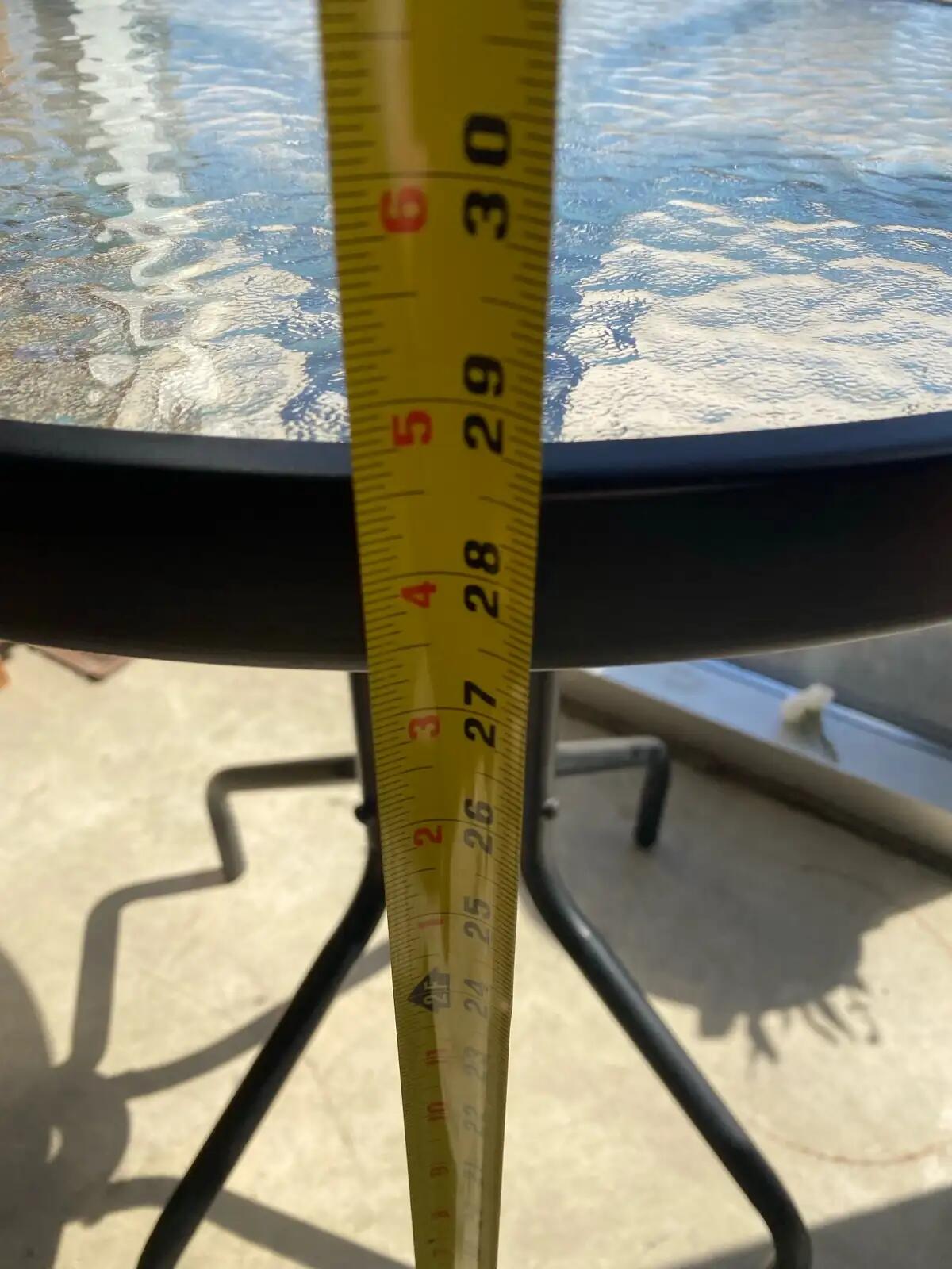 32" Black Outdoor Round Patio Bistro Table