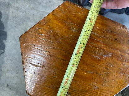 Vintage Style Hexagonal Wood Side Table | Tripod Plant
