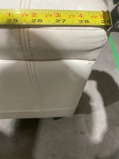 White Storage Ottoman