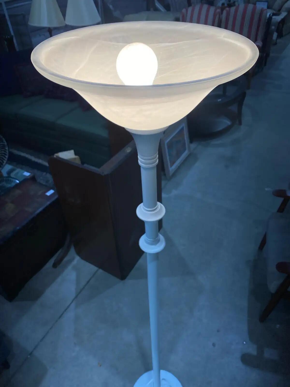 Tall Standing White Floor Lamp