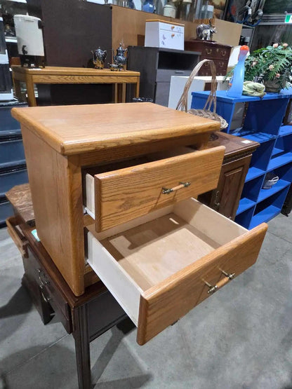Wooden 2-Drawer Nightstand