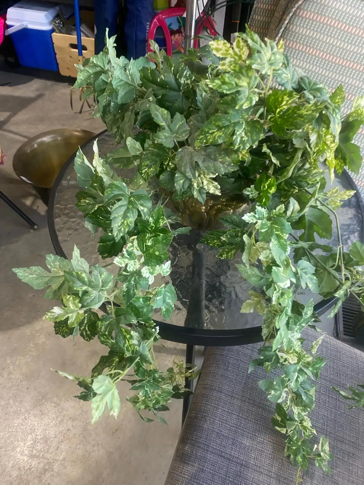 Brass Potted Artificial Plant