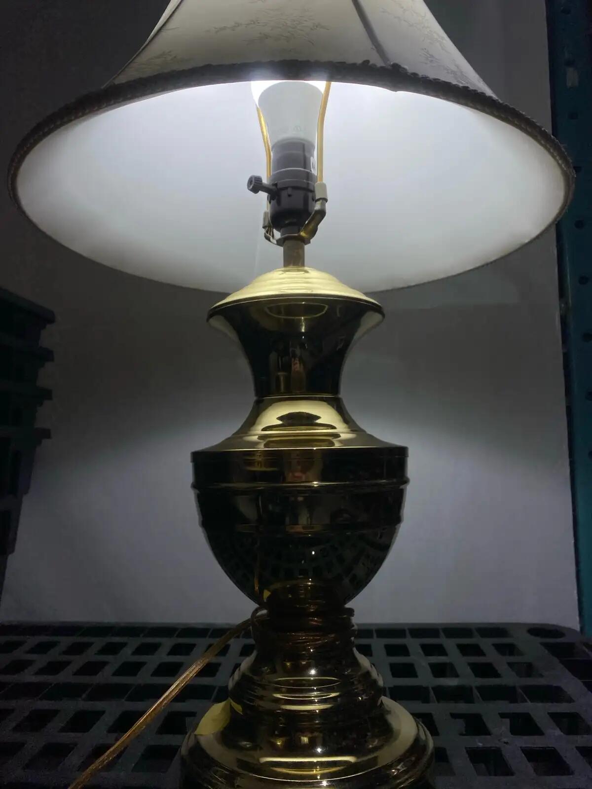 Golden Floral Shade Table Lamp