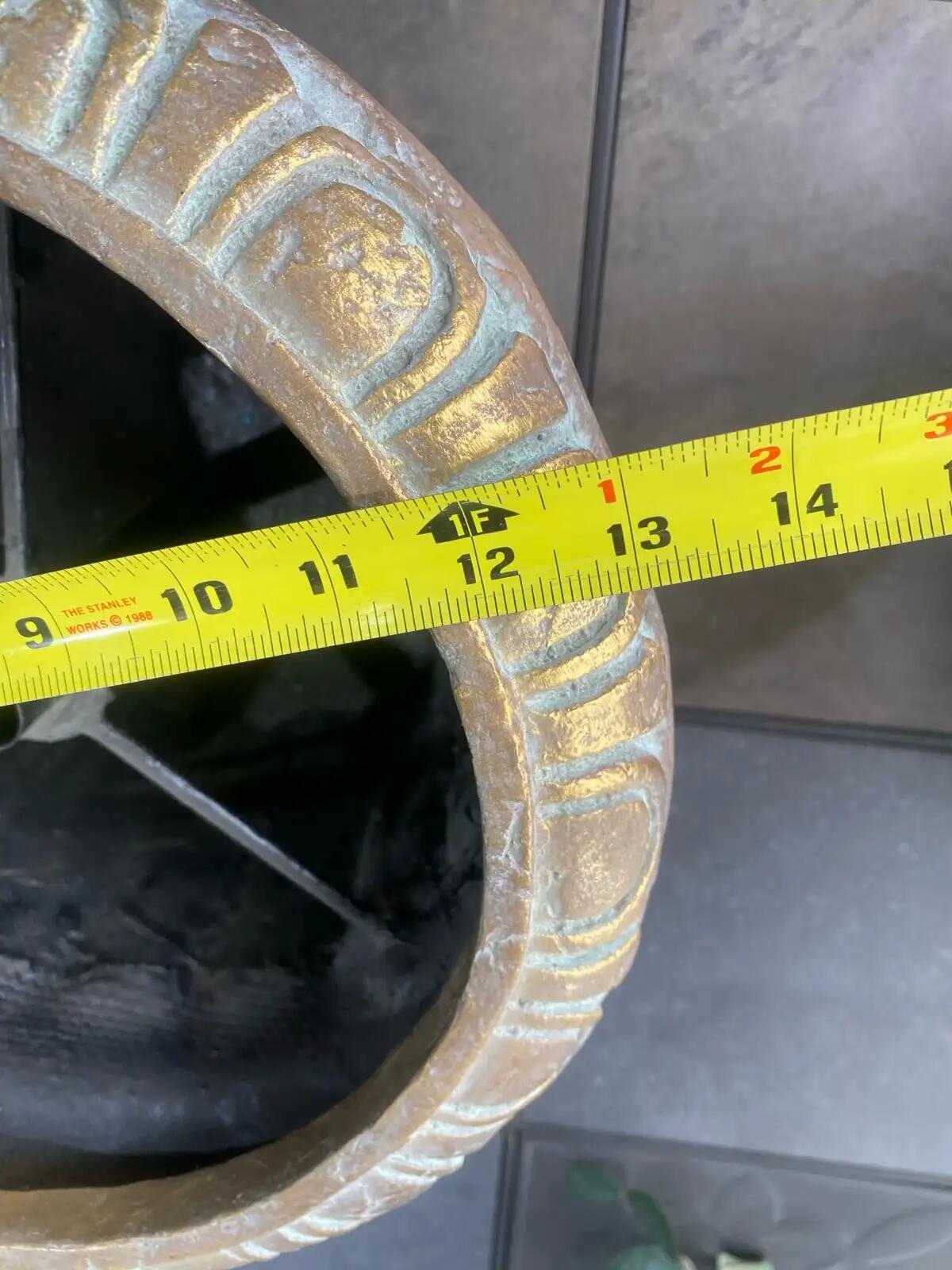 Large Golden Detailed Planter