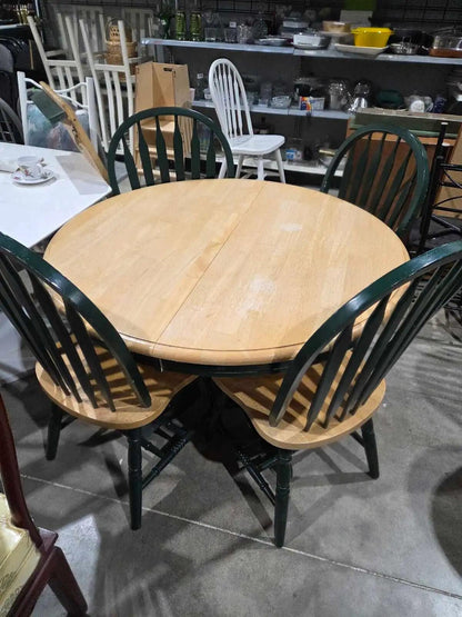 Round Extendable Dining Table With 4 Chairs