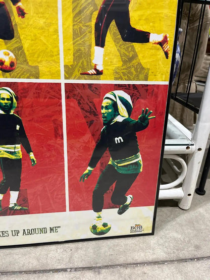 Vintage Pyramid America Bob Marley Football poster 24”x36”