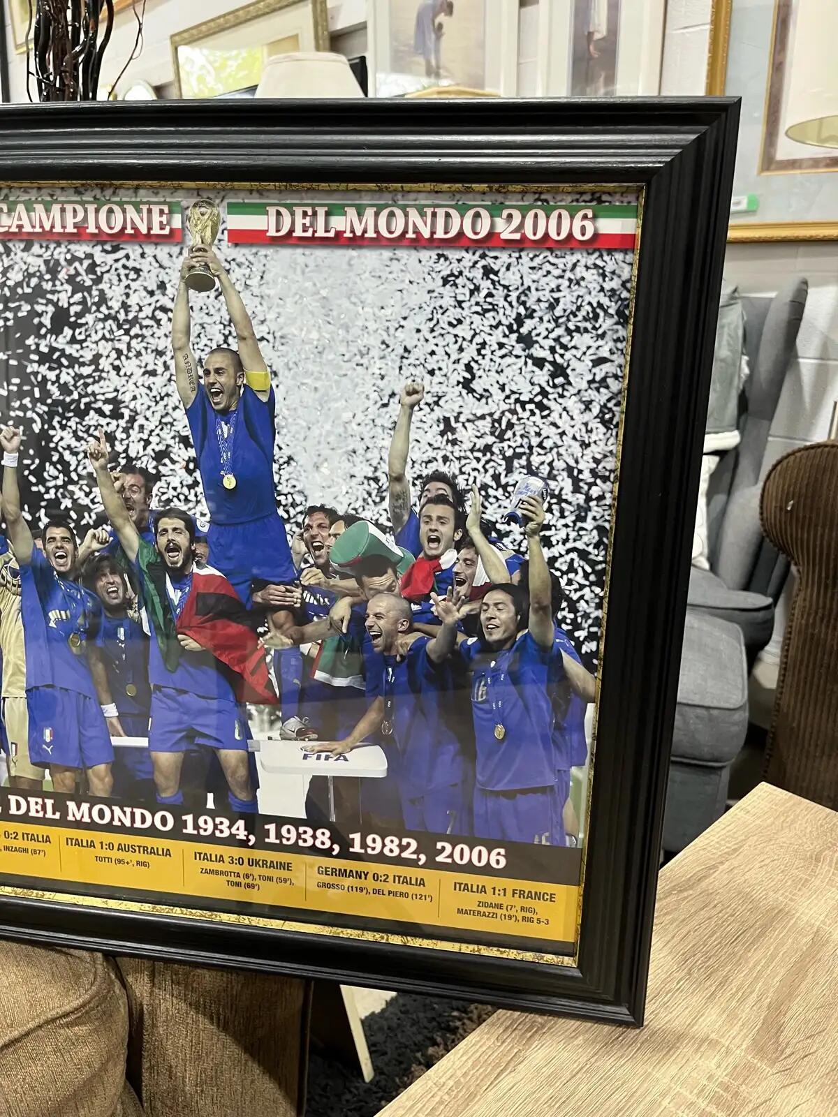 encadré et monté sous double passe-partout, Italie, championne de la Coupe du monde de football de la FIFA 2006