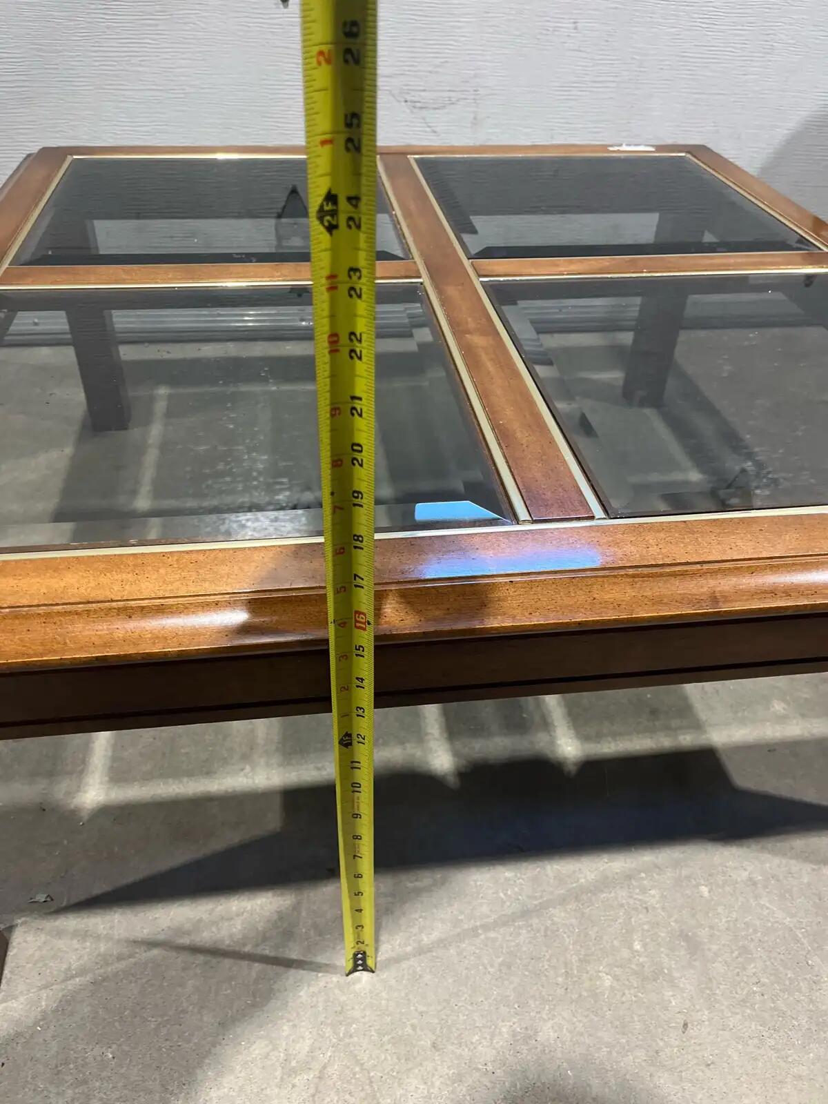 Vintage Wood and Glass Coffee Table
