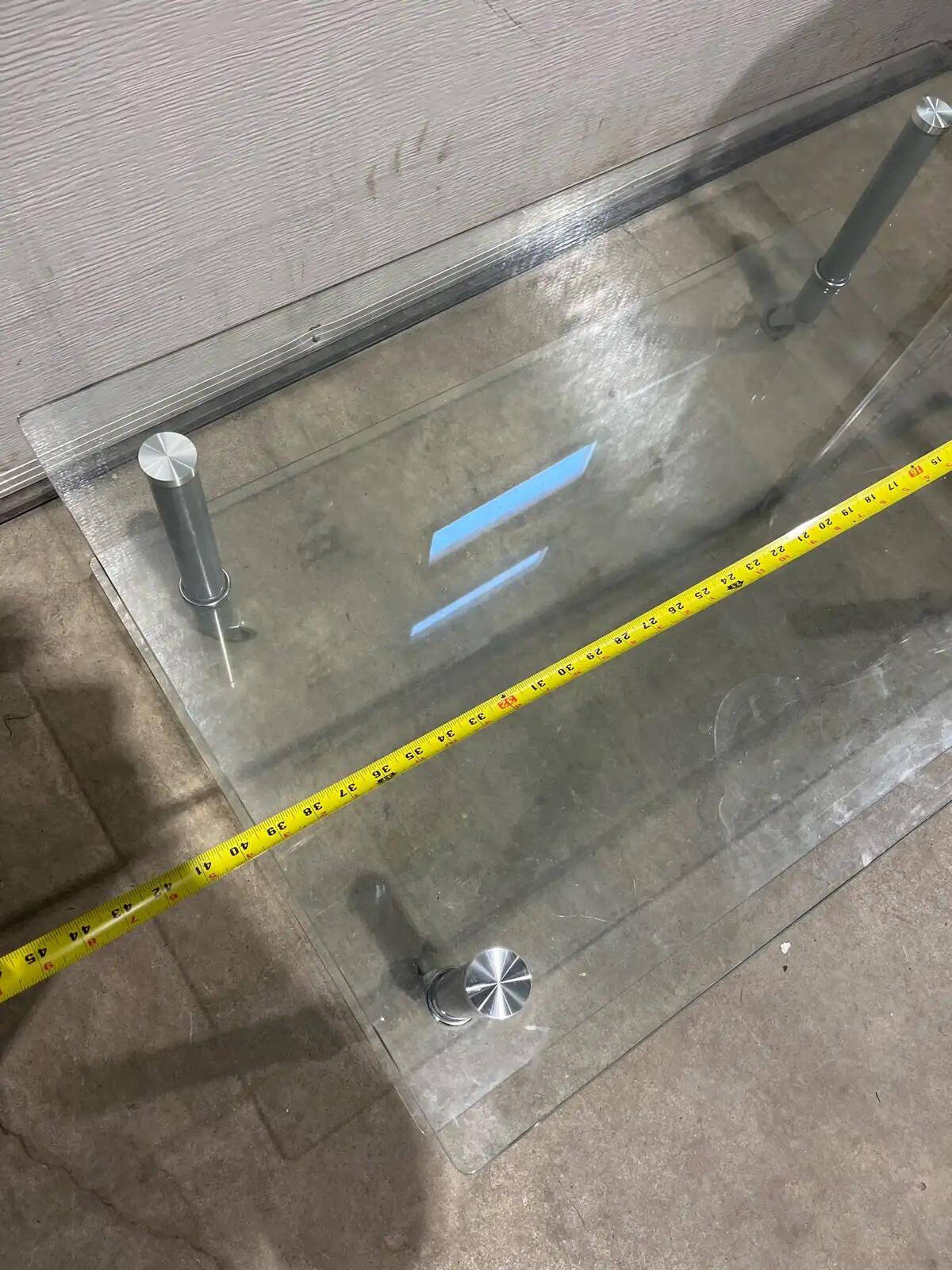 Glass Coffee Table with Wheels
