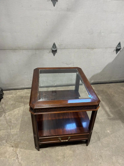 Vintage Century Side Table glass top