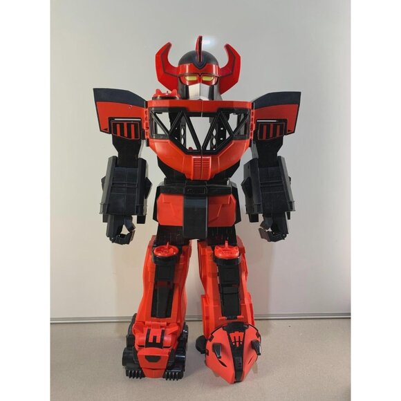 Megazord Imaginext Power Rangers | Robot géant rare noir et rouge de 71 cm