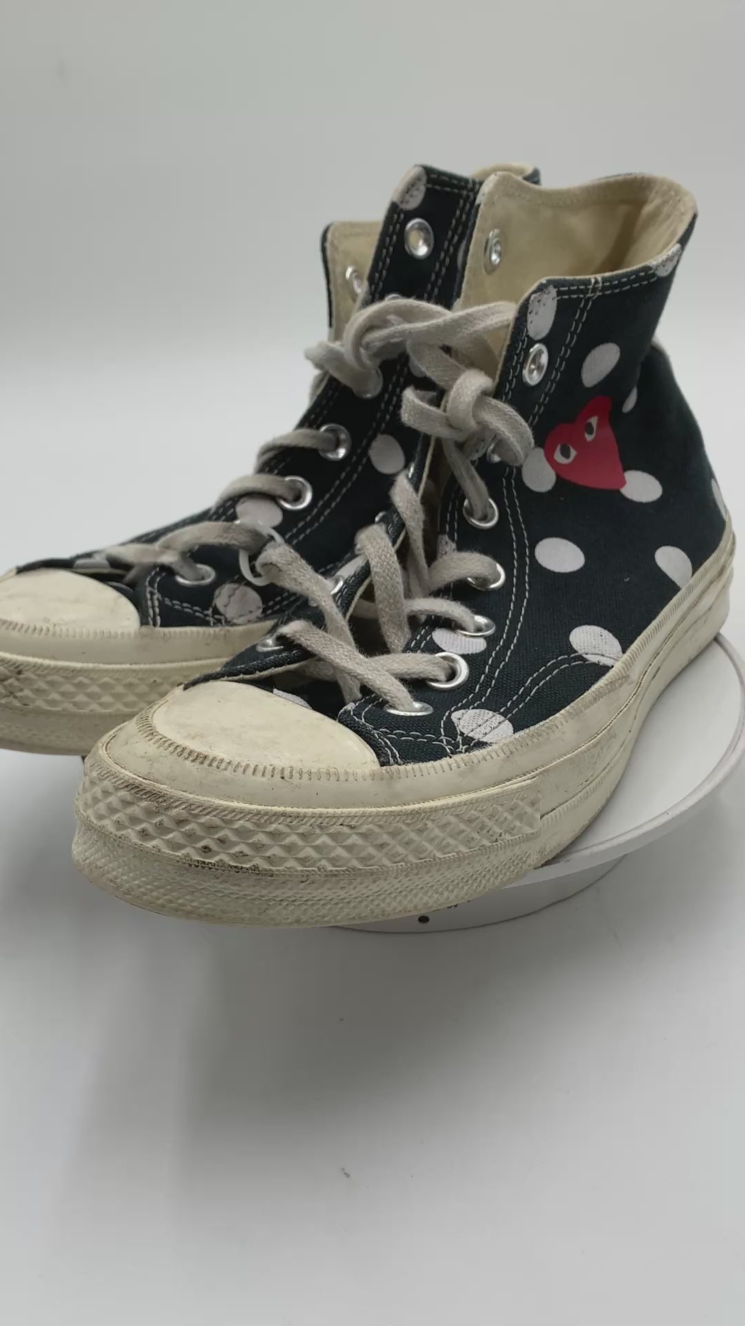 Converse Comme des Garçons PLAY Polka Dot High-Top Sneakers