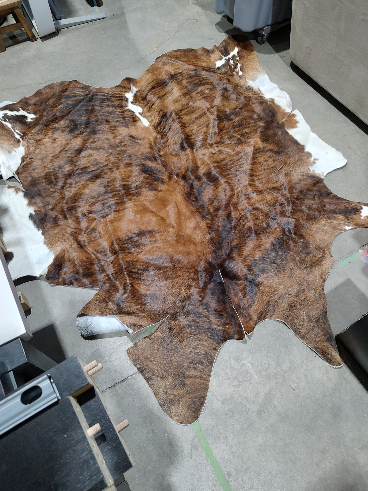 Brindle Cowhide Rug – Brown, Black & White