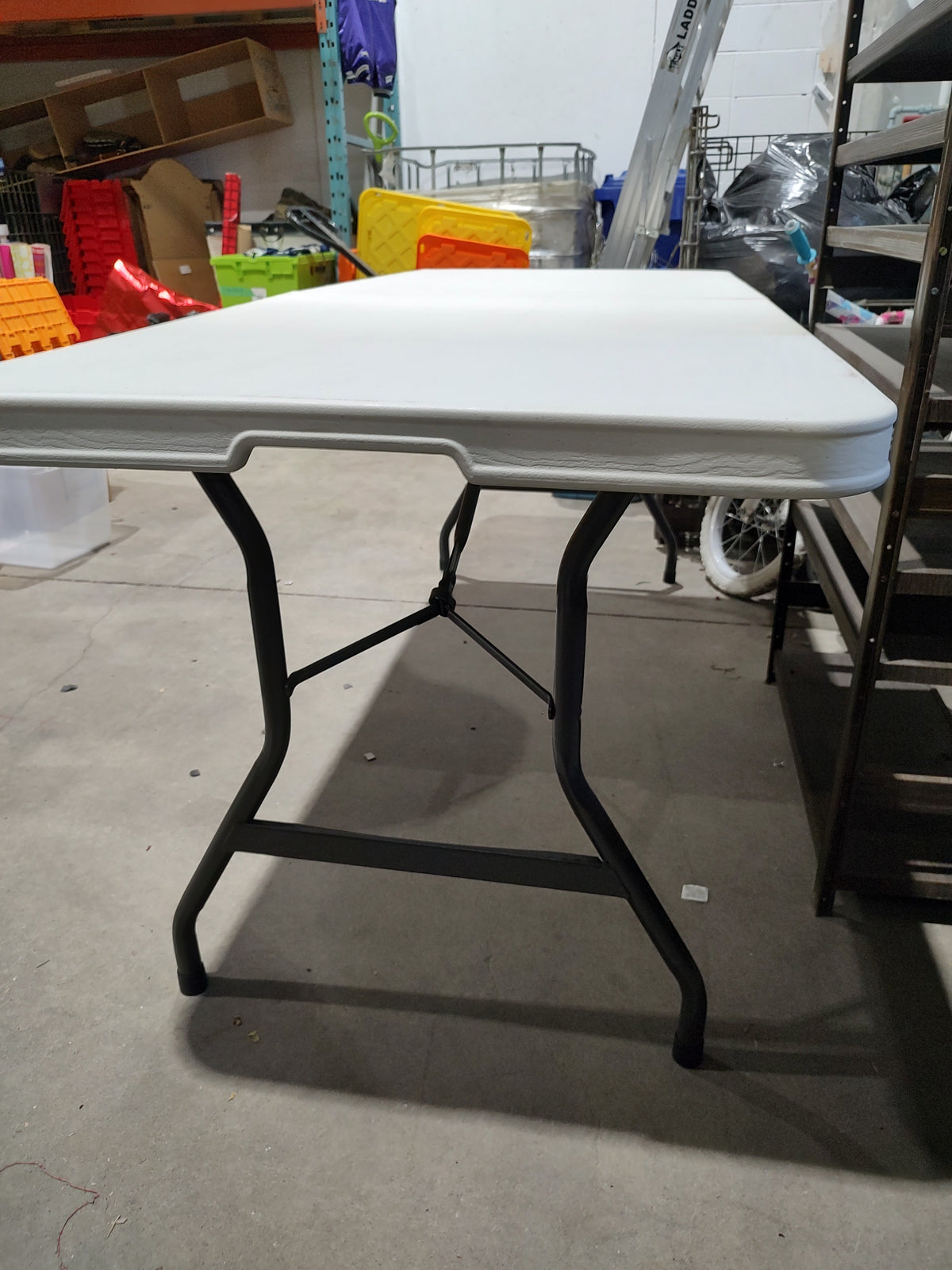 EliteHome 6-Foot White Folding Table – 71.5 × 30 Inches
