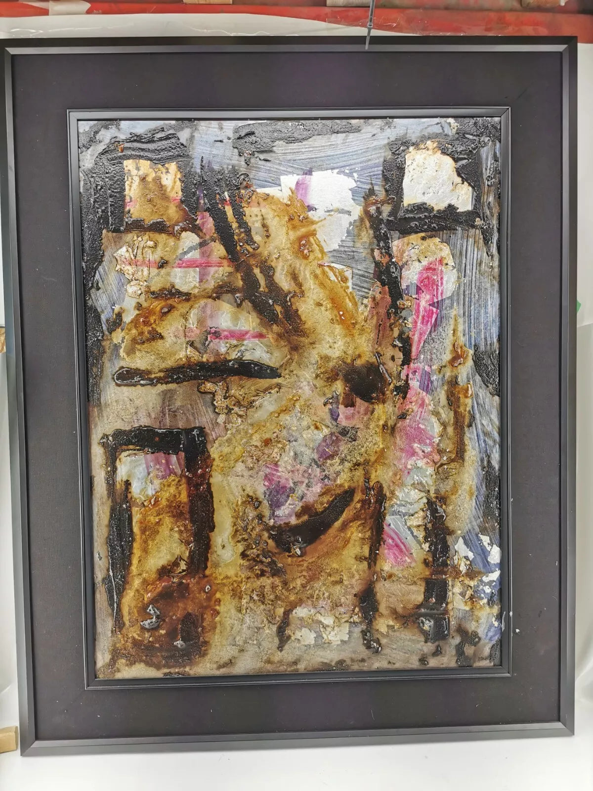 Edward MICHELL " Mystical Awe " FRAMED on Board ABSTRACT 30 X 40 inches